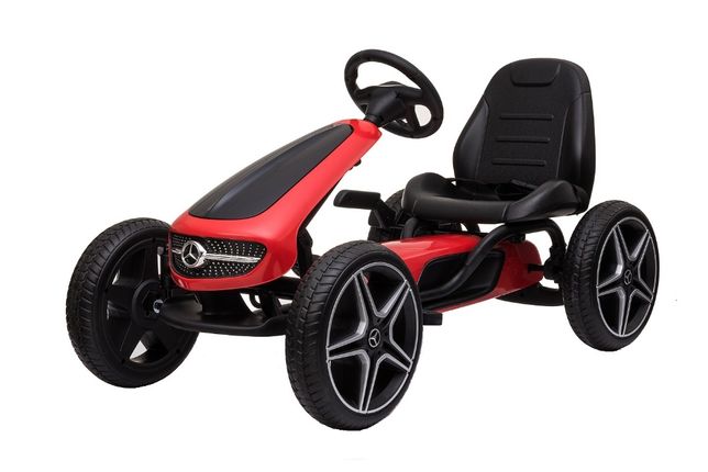 Masinuta GO Kart cu pedale pentru copii de la Mercedes #Rosu