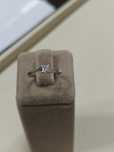 Inel logodna aur alb 18k cu diamant 0.18ct (r)