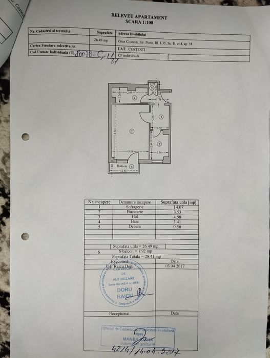 Garsoniera de vânzare.