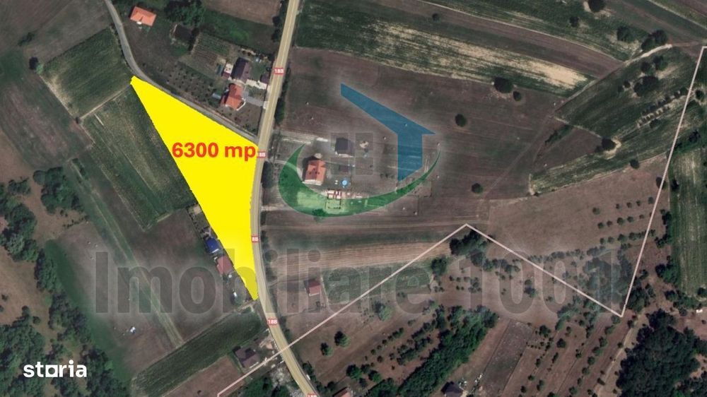 Teren intravilan 6300 mp, Carbunari, parcelat, acces la drum public