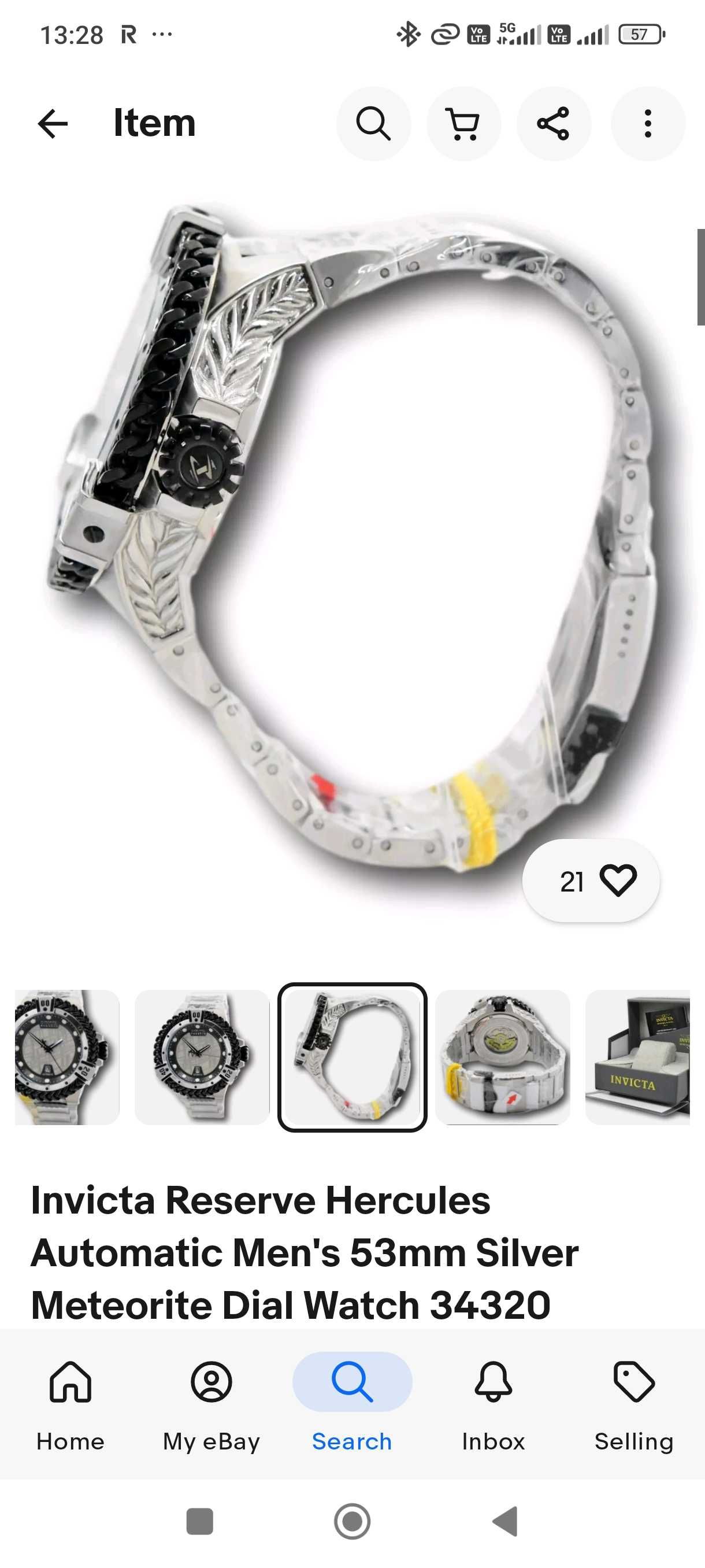 Invicta reserve Hercules automatic 53 mm meteorite