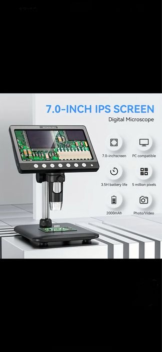 Microscop Digital 7 inch,Compatibilitate PC, NOU