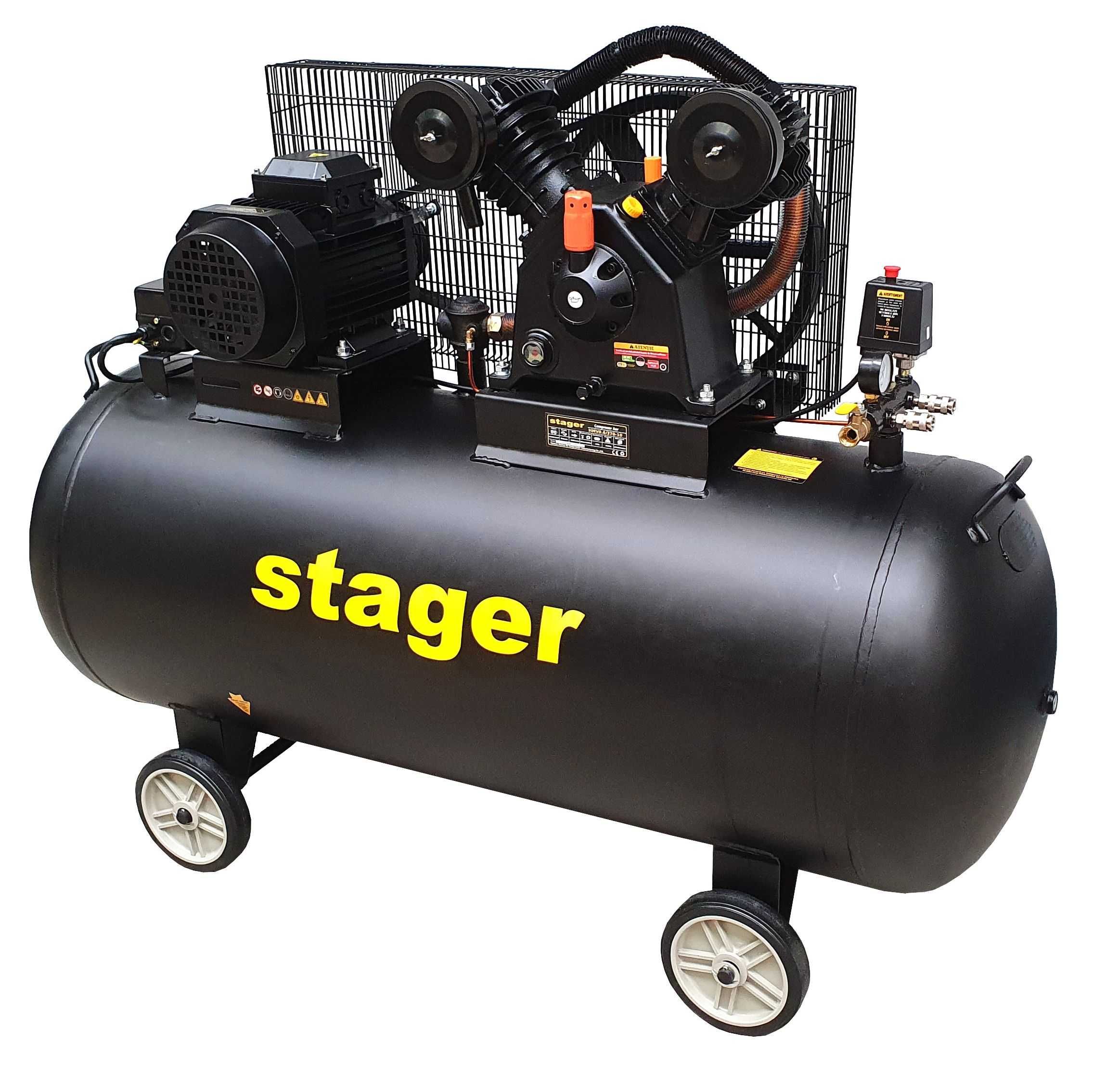 Compresor Aer Stager HMV0.6/370-10 4.1KW 600L/min 10Bar Butelie 370L