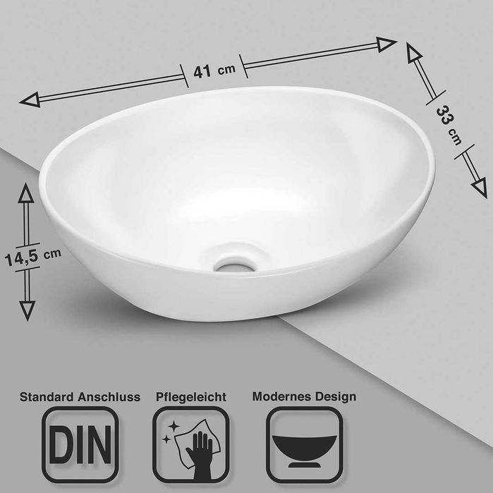 Lavoar oval premium  cu efect Lotus