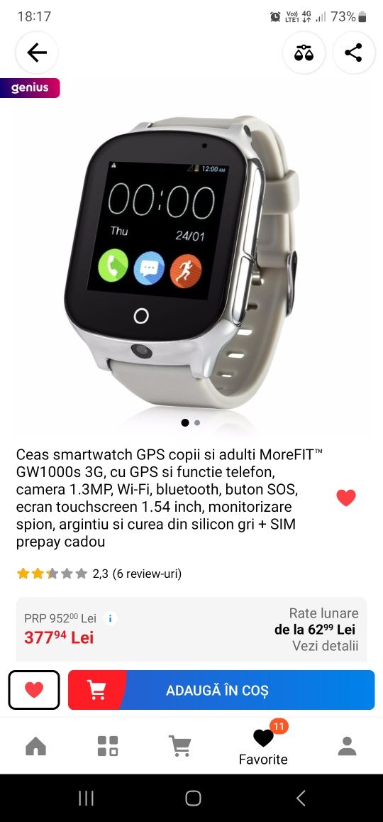 Smartwatch MoreFIT GW1000s