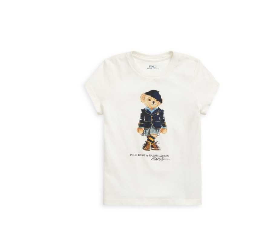 Ralph Lauren 2 ani 5 ani 6 ani tricou bumbac ursulet fete