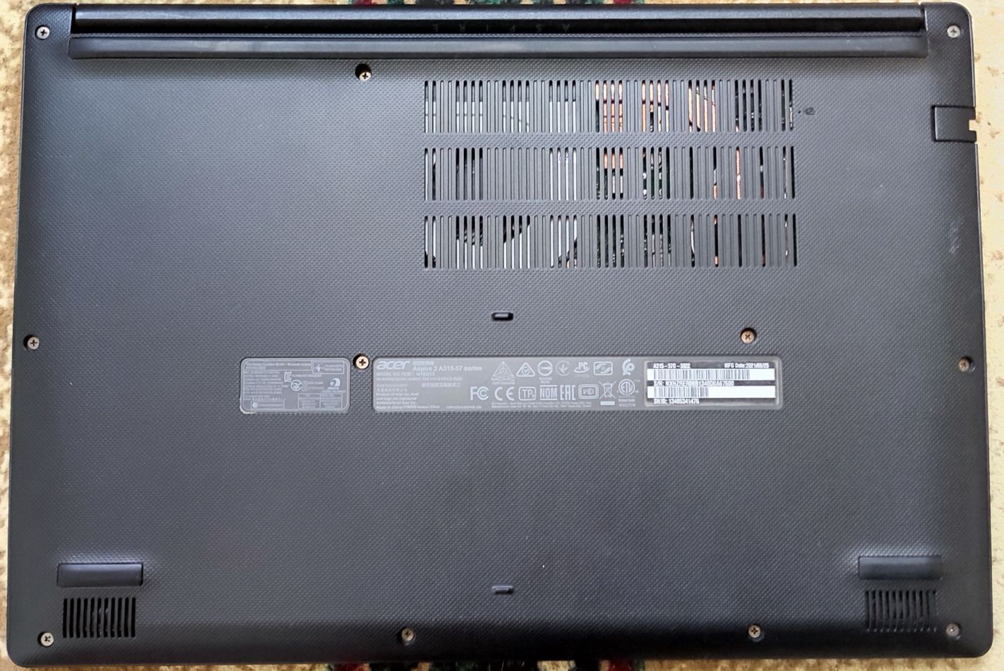 Ноутбук ACER ASPIRE A315-57G [NX.HZRER.00B) 15.6 FHD/
Core i3 1005G1