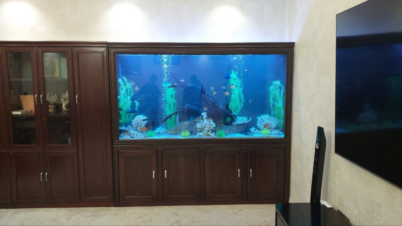 продаётся  готовый аквариум от100 до 600 литров на заказ до 2.5 тонна