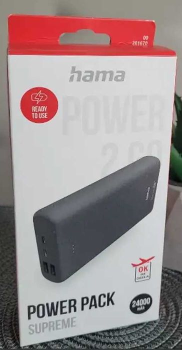 Baterie Externa 24000 mAH Power Bank HAMA 201670 1xUSB-C USB-A Noua