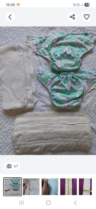 Inserturi textile mari (cânepă, microfibră) AnaLuca XL (4-7 ani)