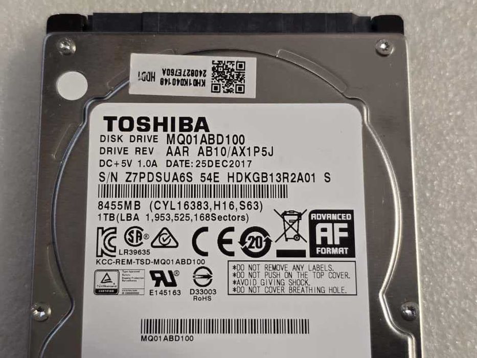 Hard disk laptop Toshiba MQ01ABD100 2,5'' 1TB SATA2 5400RPM 8MB