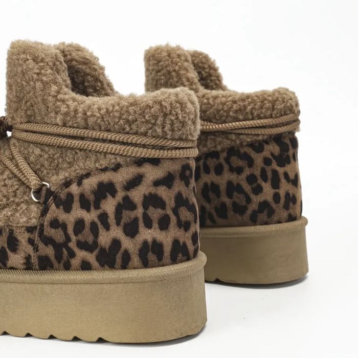 ТОП ПРОДУКТ 38-41 р-р ТОПЛИ БОТИ цвят каки с десен леопард.