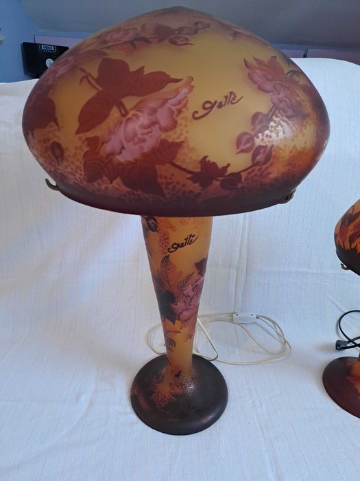 veioza Galle inaltime 46 - 52 cm rara de colectie