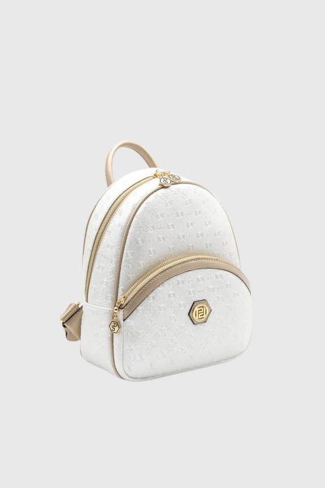 НОВО! ЛИКВИДАЦИЯ! Дамска раница „Памела“ в бял седеф