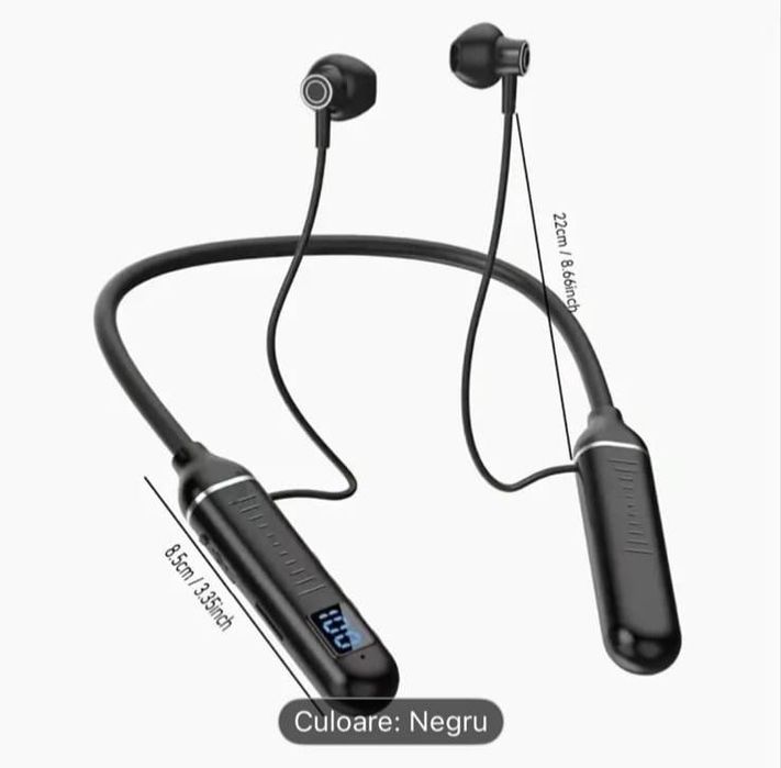 Casti Bluetooth cu display digital