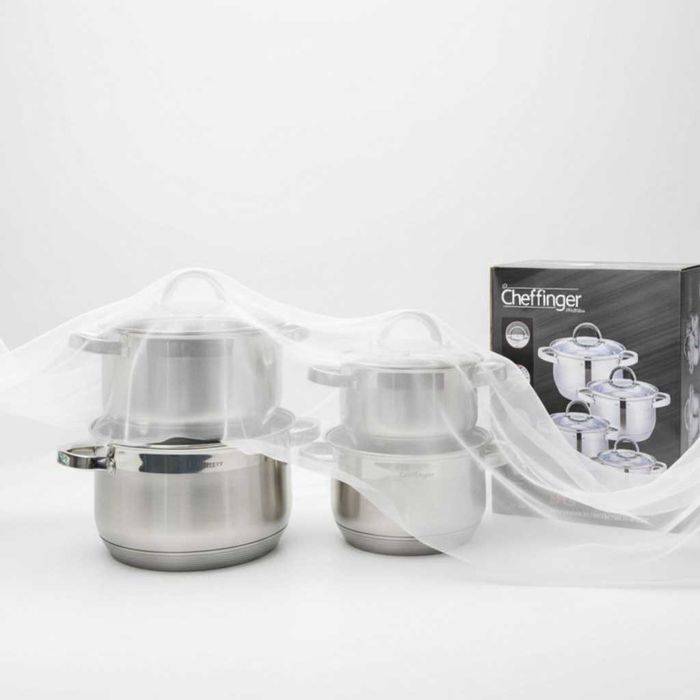 Комплект тенджери Cheffinger 8PCS – професионално качество у дома