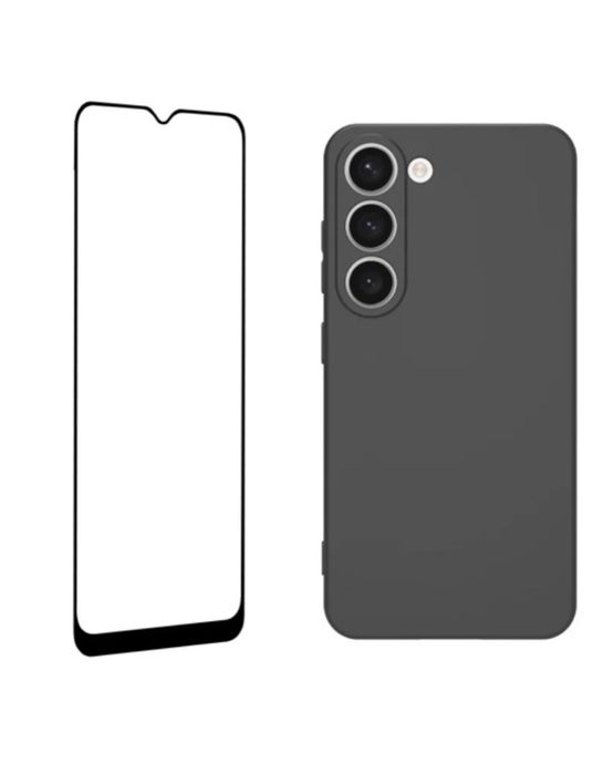 Husa Silicon si Folie Sticla Curbata 11D Samsung A23/A03/A04/A05S/A06
