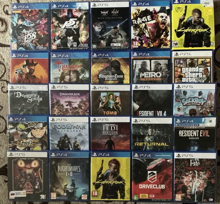 Продам игры для ps5/ps4