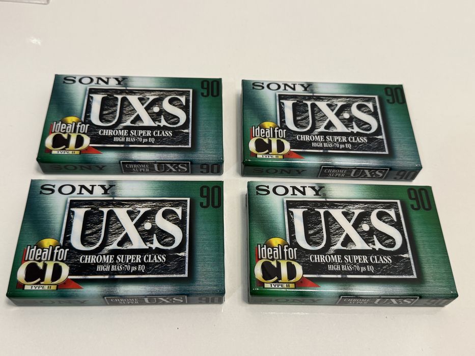Lot 4 casete audio Sony UX-S, chrome super class 90