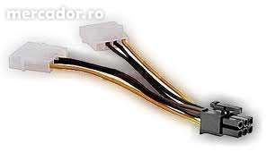 Cablu adaptor alimentare Molex - PCI Express 6 Pini sau 8