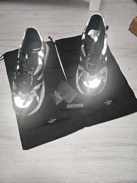 Valentino silver black shoes new for men