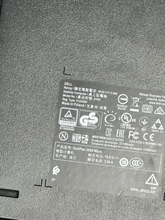 Calculator Optiplex 3050, separat hard extern 4 TB.