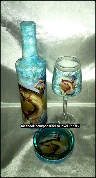 Подарък за ловец/рибар-Старинна книга с рибо/ловен мотив и Ваш поздрав