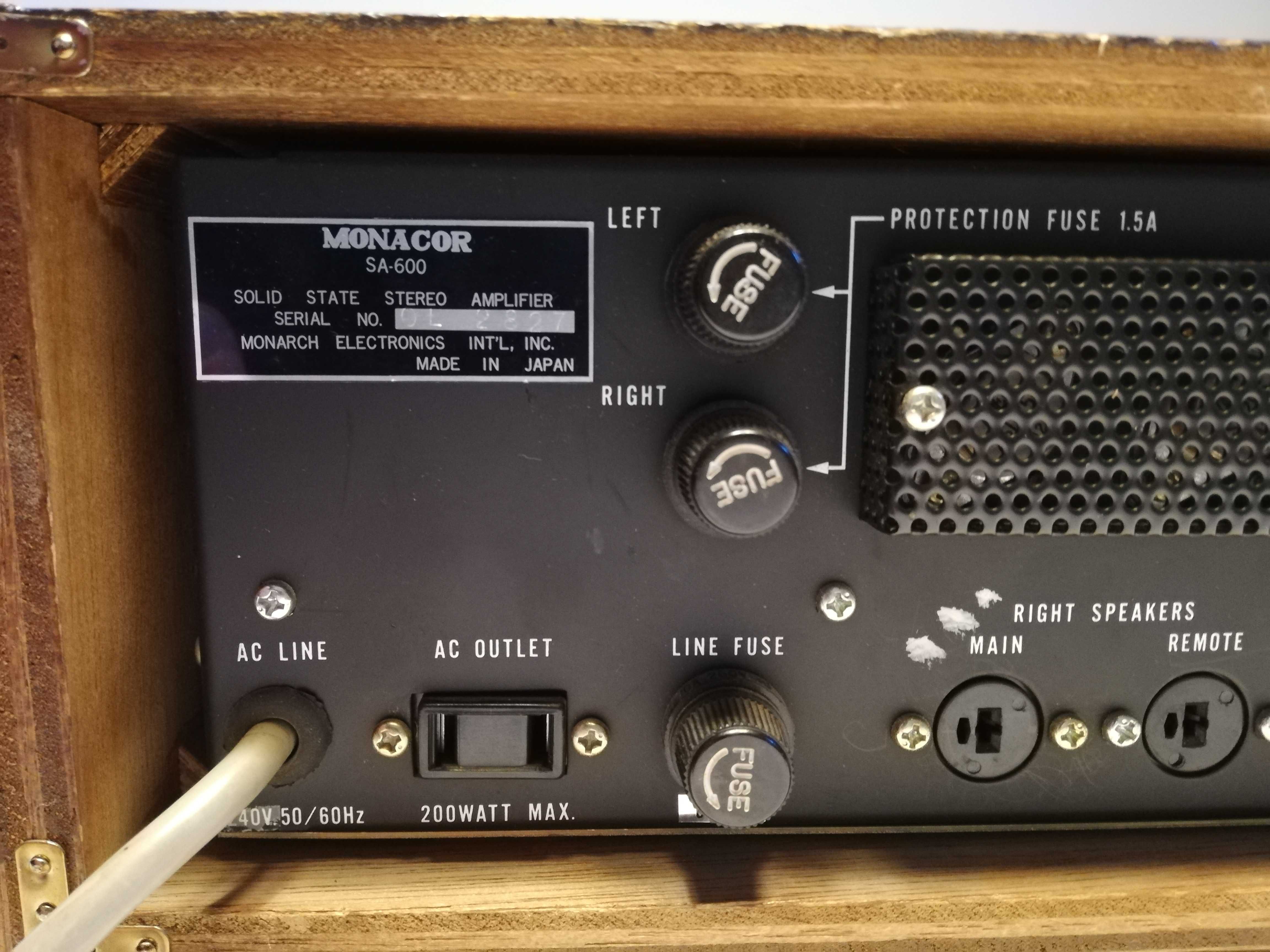Amplificator MONACOR model SA-600 -Vintage/Solid State/Impecabil/JAPAN