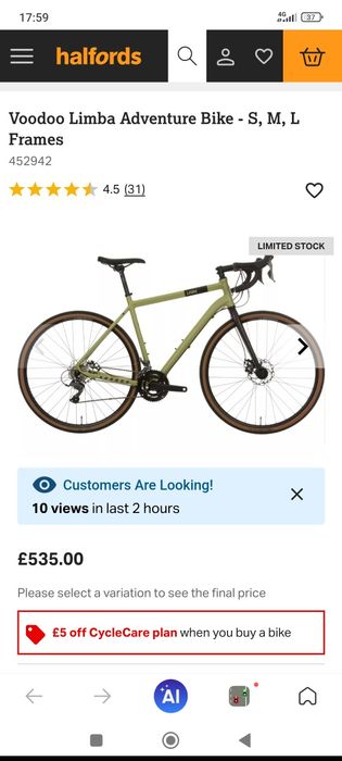 Bicicleta gravel Voodoo Limba