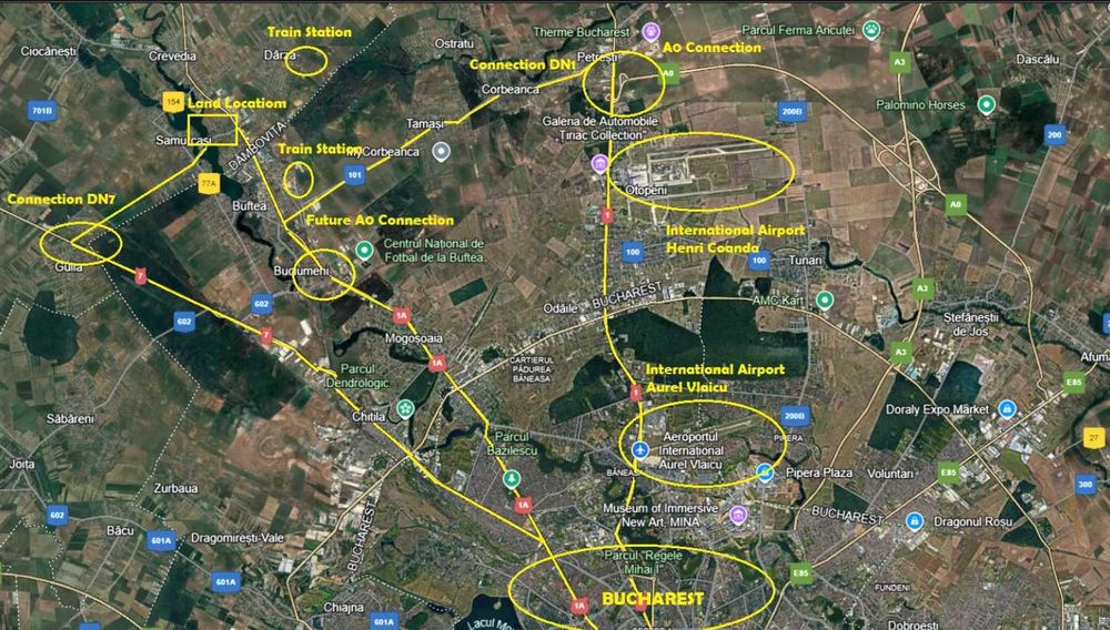 Teren intravilan cu PUZ de vanzare lac Crevedia-Buftea