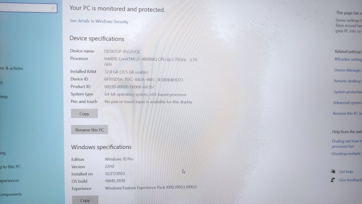 HP ZBook 15 Intel Core i7, 32 GB RAM, NVIDIA QUADRO 2 GB, 120 SSD