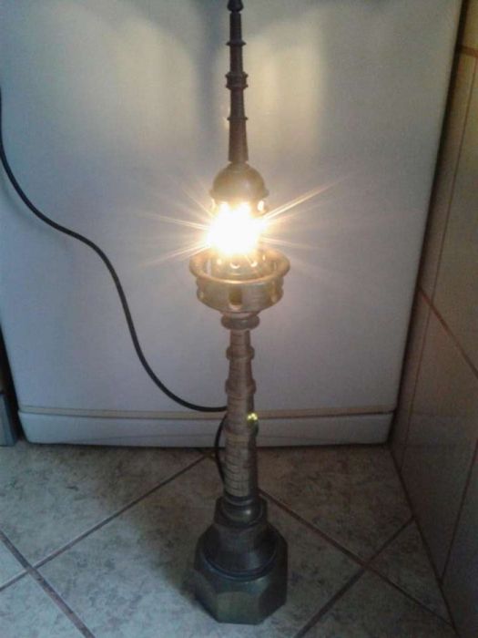 Lampa veche din alama. Custommade/steampunk/industrial