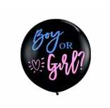 Balon 91cm Boy or Girl Gender Reveal / Baby shower, + confetti