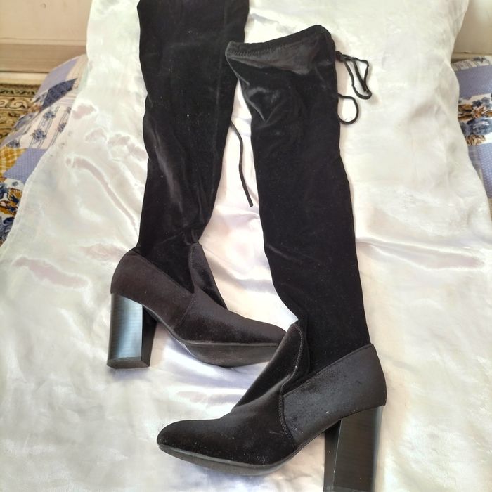 Сапоги бархатные