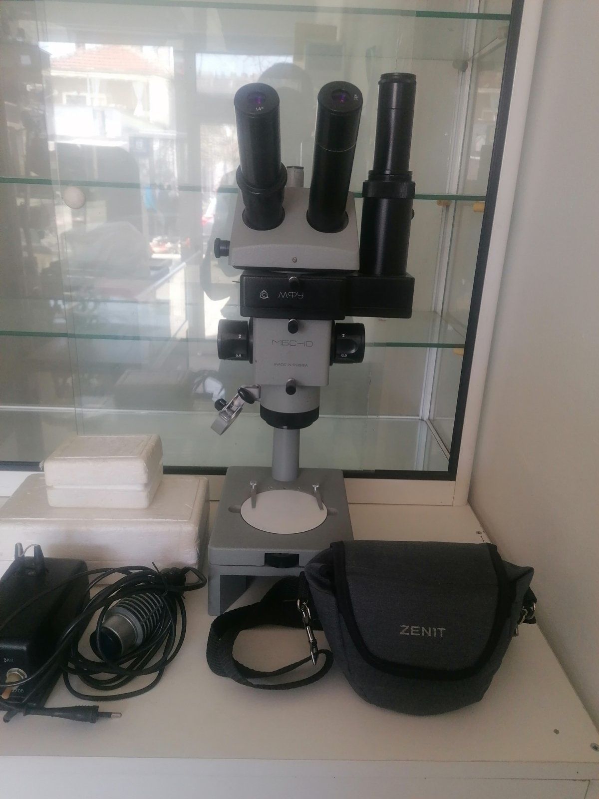 Професионален руски стерео микроскоп мбс 10