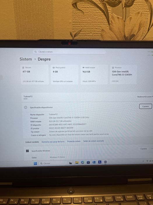 Laptop gaming Lenovo IdeeaPad 3 - i5-12450H/RTX 3050 16 GB RAM/SSD 512