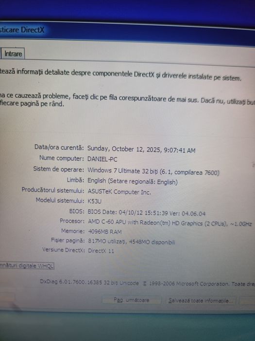 Laptop Asus k53u pret fix