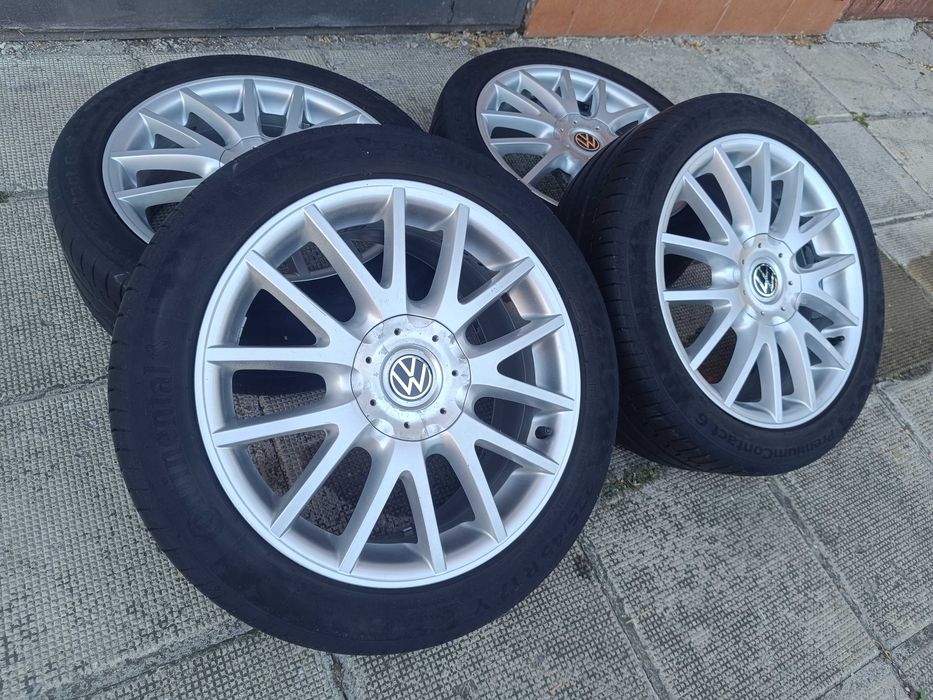 ОРИГИНАЛНИ джанти с гуми 17 ' 5x112 57,1 ФОЛКСВАГЕН / VW GOLF TOURAN