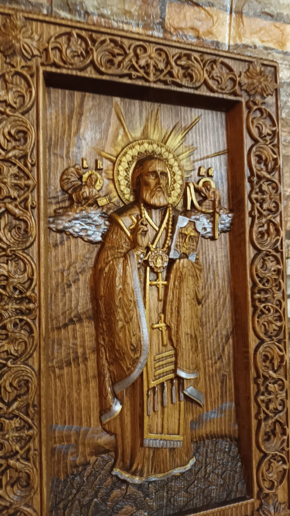 Икона.св.Георги.Николай,Михаил и др.
