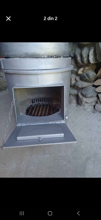 Boiler inox cu soba lemne