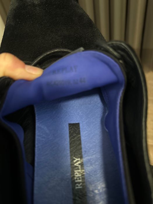 Мъжки обувки от естествен велур Replay