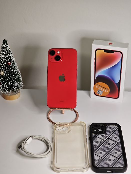 iPhone 14 Red Product 93% impecabil full box +huse/ folie / cablu