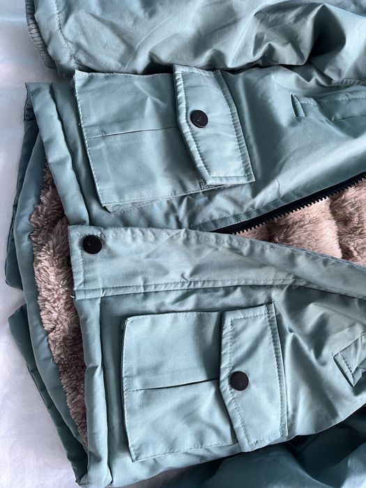 Детско зимно яке цвят мента