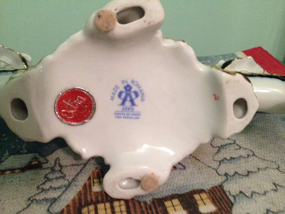 Bibelou porțelan sfeşnice