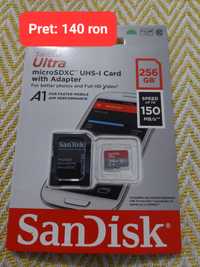 card micro SD  256gb sigilat