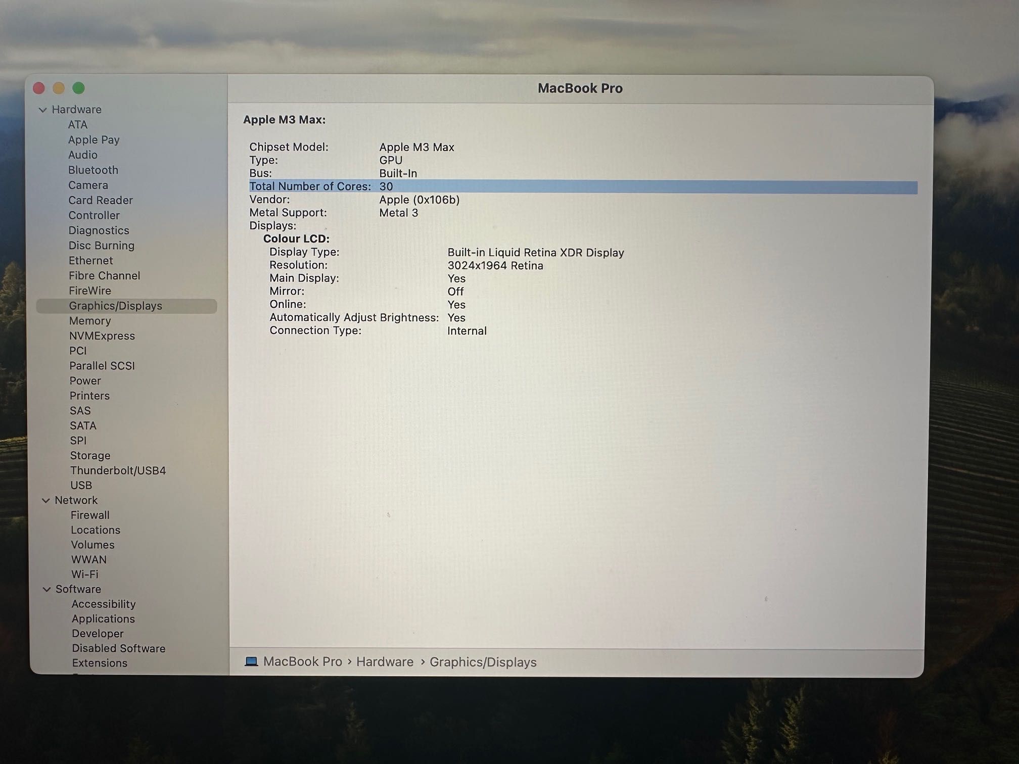MacBook Pro 14" M3 MAX 14-CPU, 30-GPU, 36GB RAM, 1TB SSD