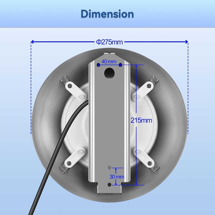 НОВ! Ултратънък LED прожектор за басейн 35W – 3500 lm, неръждаема
