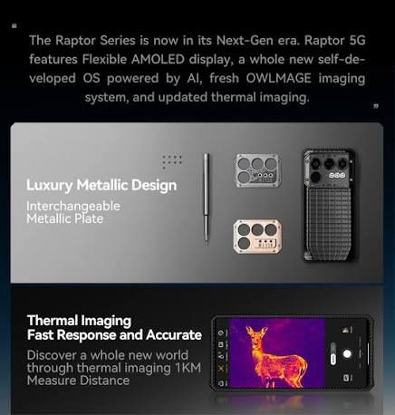 IIIF150 RAPTOR 5G 16+16/512GB XOTIRA TEPLOVIZOR 10 000 mAh battery