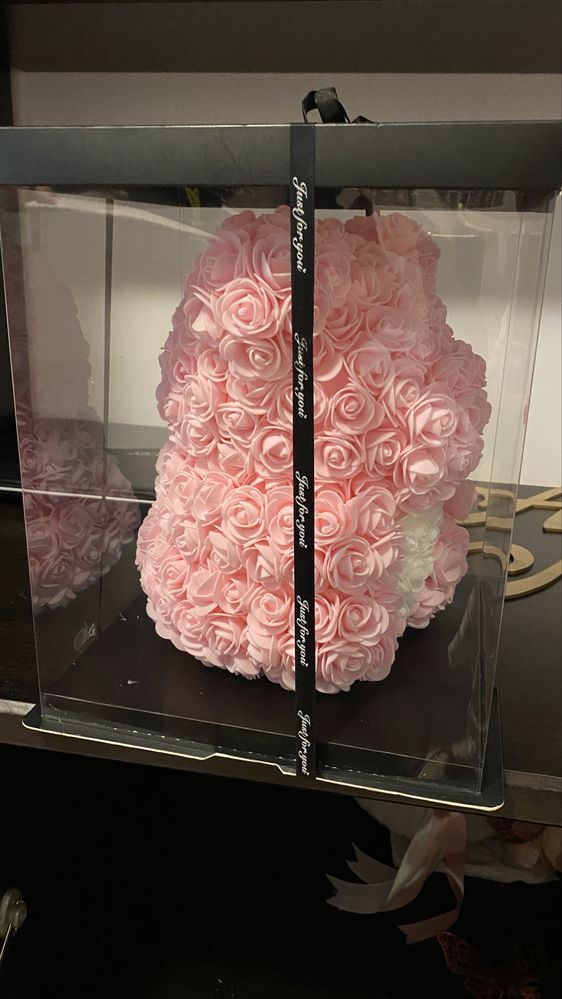 Ursuleț din trandafiri de săpun 30 cm