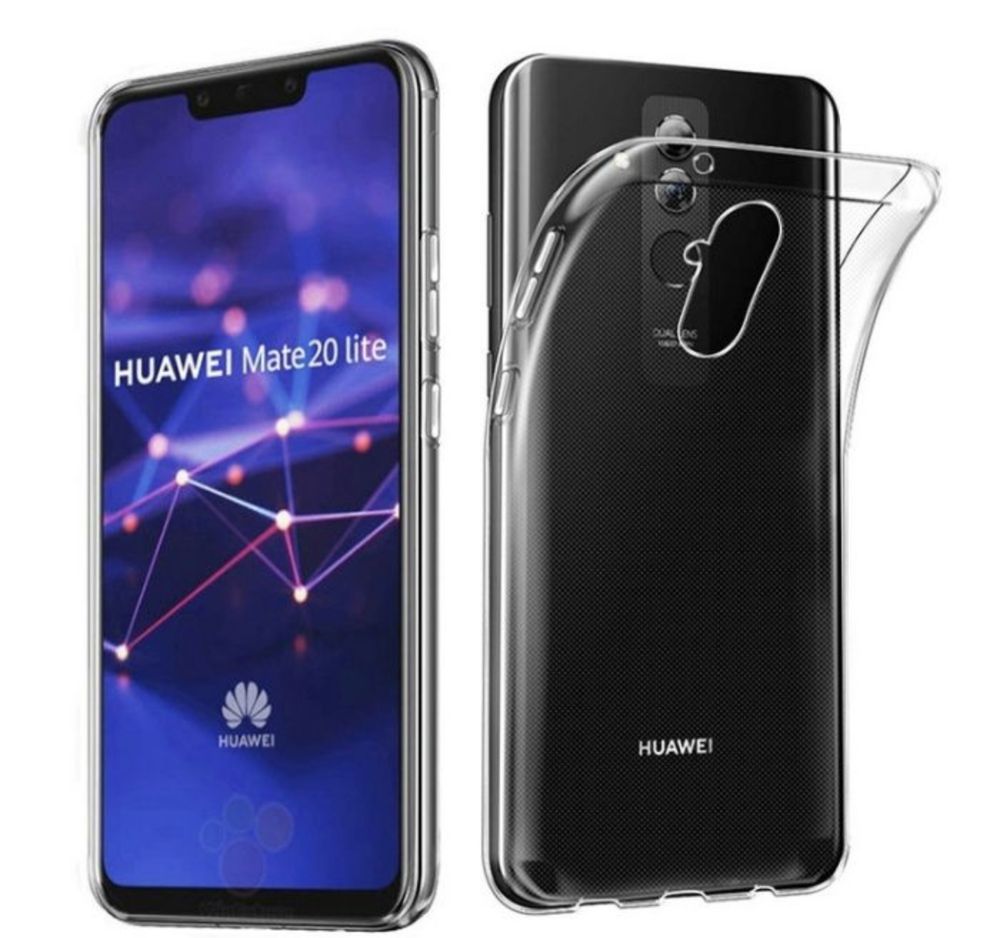 Pachet Husa Silicon Neagra si Folie Sticla 11D Huawei Mate 20 Lite